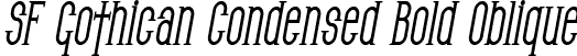 SF Gothican Condensed Bold Oblique font | SFGothicanCondensed-BoldObl.ttf