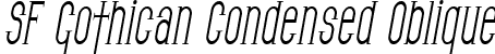 SF Gothican Condensed Oblique font | SFGothicanCondensed-Oblique.ttf