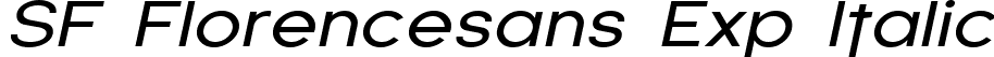 SF Florencesans Exp Italic font | SFFlorencesansExp-Italic.ttf