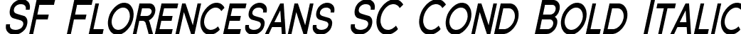 SF Florencesans SC Cond Bold Italic font | SFFlorencesansSCCond-BoldIt.ttf