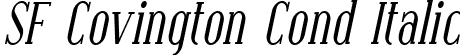 SF Covington Cond Italic font | SFCovingtonCond-Italic.ttf