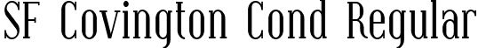 SF Covington Cond Regular font | SFCovingtonCond.ttf