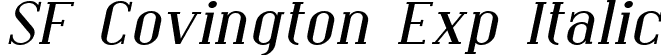 SF Covington Exp Italic font | SFCovingtonExp-Italic.ttf