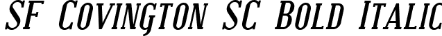 SF Covington SC Bold Italic font | SFCovingtonSC-BoldItalic.ttf