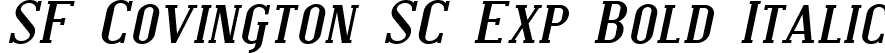 SF Covington SC Exp Bold Italic font | SFCovingtonSCExp-BoldItalic.ttf