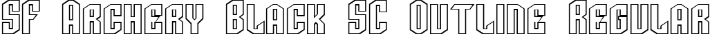 SF Archery Black SC Outline Regular font | SFArcheryBlackSCOutline.ttf