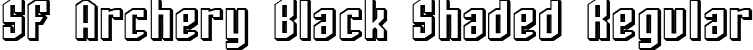 SF Archery Black Shaded Regular font | SFArcheryBlackShaded.ttf