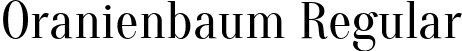 Oranienbaum Regular font | Oranienbaum.ttf