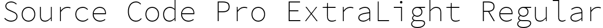 Source Code Pro ExtraLight Regular font | SourceCodePro-ExtraLight.ttf