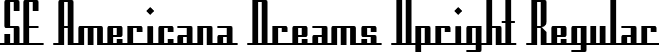 SF Americana Dreams Upright Regular font | SFAmericanaDreamsUpright.ttf