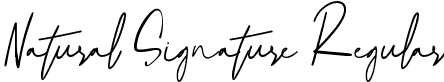 Natural Signature Regular font | NaturalSignature.ttf