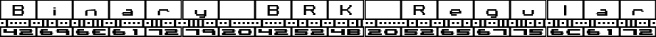 Binary BRK Regular font | binaryt.ttf