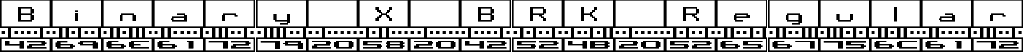 Binary X BRK Regular font | binaryx.ttf