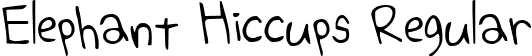 Elephant Hiccups Regular font | ElephantHiccups.ttf