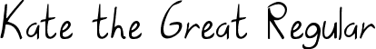 Kate the Great Regular font | KatetheGreat.ttf