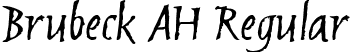 Brubeck AH Regular font | brubeck.ttf