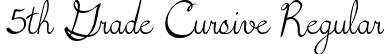 5th Grade Cursive Regular font | 5thgradecursive-2-italic.ttf