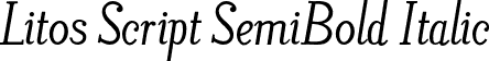 Litos Script SemiBold Italic font | Litos Script_BOLD Italic.otf