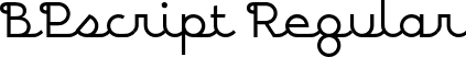 BPscript Regular font | BPscript.otf