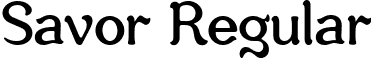 Savor Regular font | Savor.ttf