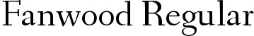 Fanwood Regular font | fanwood-webfont.ttf