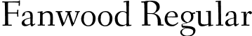 Fanwood Regular font | Fanwood.otf