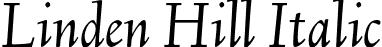 Linden Hill Italic font | Linden Hill Italic.otf