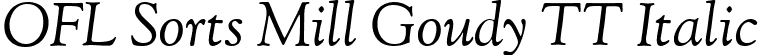 OFL Sorts Mill Goudy TT Italic font | OFLGoudyStMTT-Italic.ttf