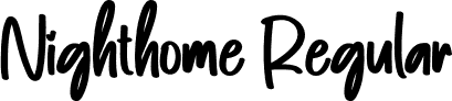 Nighthome Regular font | Nighthome.otf