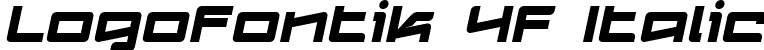 Logofontik 4F Italic font | Logofontik 4F-Regular Italic.otf