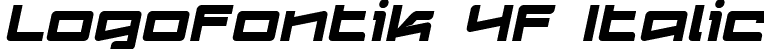 Logofontik 4F Italic font | Logofontik 4F-Regular Italic.ttf