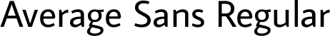 Average Sans Regular font | AverageSans-Regular.ttf