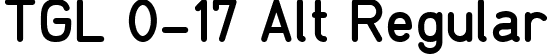 TGL 0-17 Alt Regular font | TGL 0-17 alt.ttf