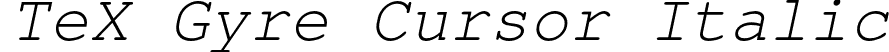 TeX Gyre Cursor Italic font | texgyrecursor-italic.otf