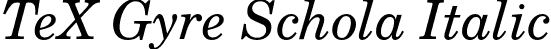 TeX Gyre Schola Italic font | texgyreschola-italic.otf