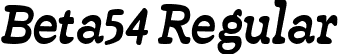 Beta54 Regular font | Beta54.ttf