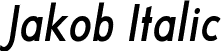 Jakob Italic font | jakob_i.ttf