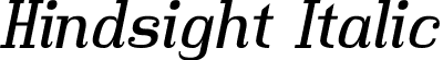 Hindsight Italic font | HindItal.ttf