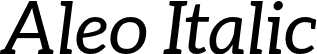 Aleo Italic font | Aleo-Italic.otf