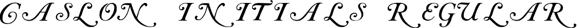 Caslon Initials Regular font | CAS_INIT.ttf