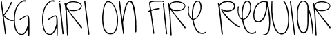 KG Girl On Fire Regular font | KGGirlOnFire.ttf