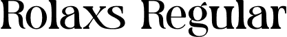 Rolaxs Regular font | rolaxs.otf