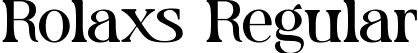 Rolaxs Regular font | rolaxs.ttf