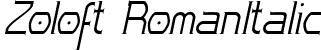 Zoloft RomanItalic font | zolofi__.ttf