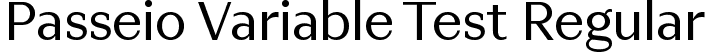 Passeio Variable Test Regular font | PasseioVariableTest.ttf