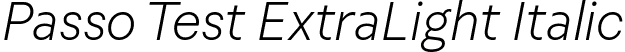 Passo Test ExtraLight Italic font | PassoTest-ExtraLightItalic.ttf