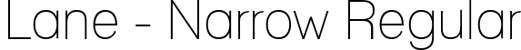 Lane - Narrow Regular font | LANENAR_.ttf