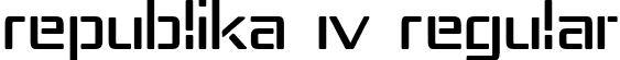 Republika IV Regular font | REPUB4__.ttf