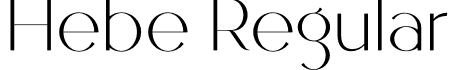 Hebe Regular font | Hebe.otf