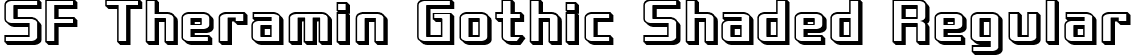 SF Theramin Gothic Shaded Regular font | SF Theramin Gothic Shaded.ttf